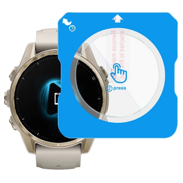 IMAK Garmin Fenix 8 43mm Karkaistua Lasi Näytönsuoja Asennustyökalulla Transparent