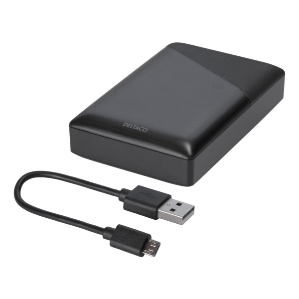 Virtapankki 10 000 mAh, 1x USB-C PD, 1x USB-A pikalataus Black