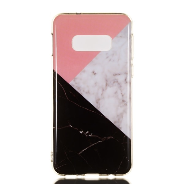 Marble Pattern IMD TPU Soft Back Cover til Samsung Galaxy S10e - Black