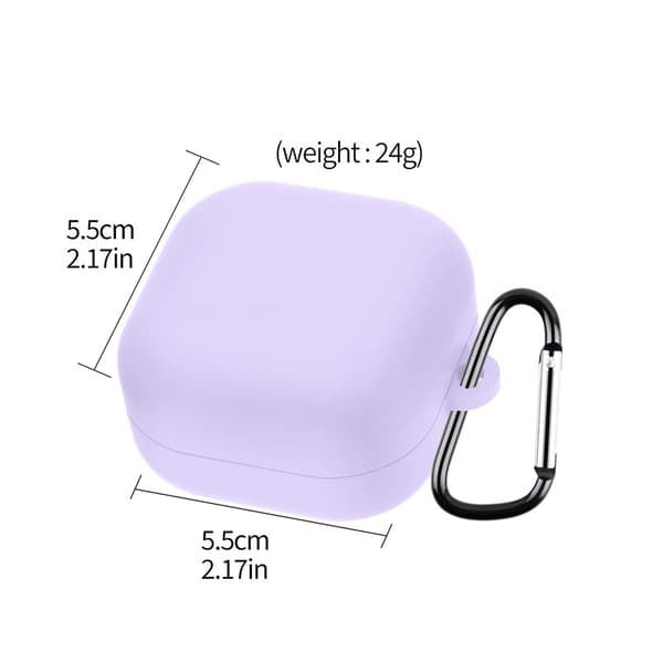 Til Samsung Galaxy Buds4 / Buds4 Pro beskyttelsesdeksel silikon karabinkrok Black