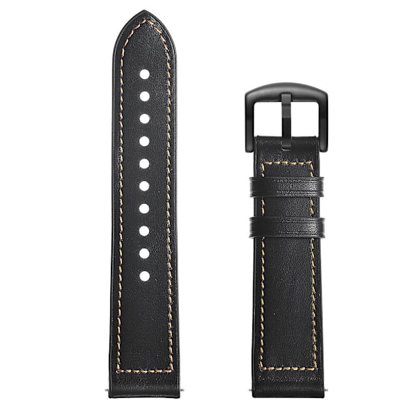 Skinn+Silikonstropp til Huawei Watch GT2 42mm - Sort Black