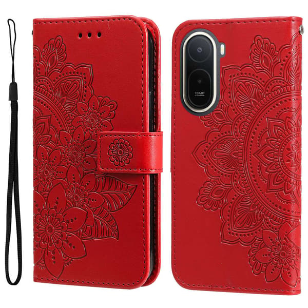 Plånboksfodral till Xiaomi Redmi A7 Pro 4G / Redmi A7 Pro 5G Röd