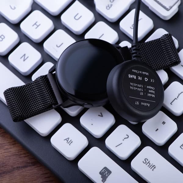 Samsung Galaxy Watch5 44mm 40mm Pro 45mm USB - ladekabeldokk Black