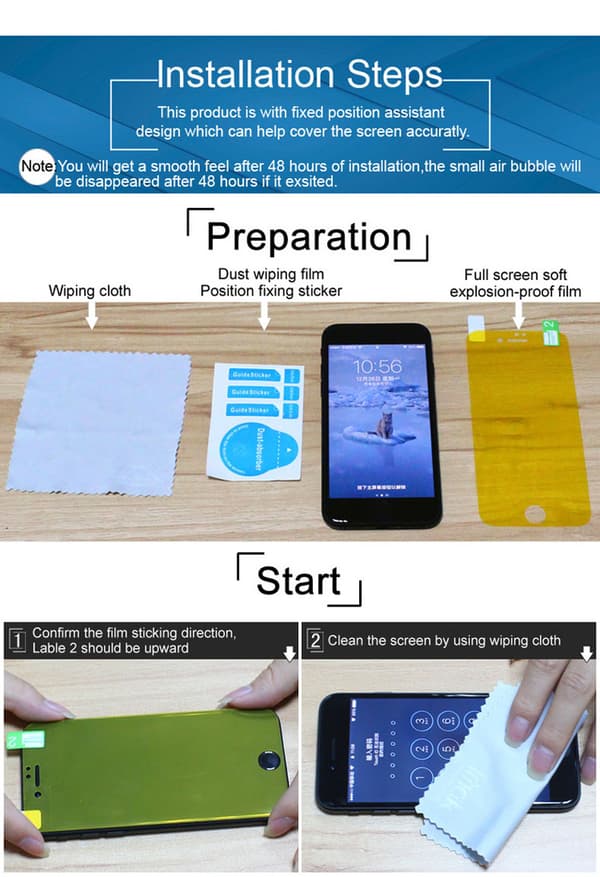 IMAK 2Pcs Full Kansiage Näytönsuoja Film - iPhone X Transparent