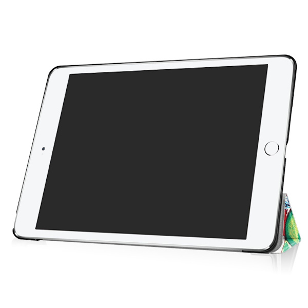 iPad 9.7" (2017 / 2018)  Slim fit tri-fold fodral - Colored Tree multifärg