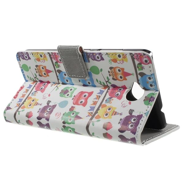 Microsoft Lumia 650 Lompakkokotelo - Various Owls Black