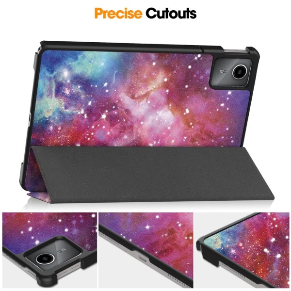 Til Lenovo Tab M11 Trifoldet Stativdæksel - Galaxy Multicolor