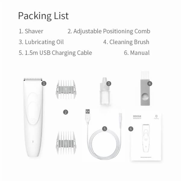 XIAOMI Pawbby Elektrisk Rakapparat Trimmer För Husdjur Hund Vit
