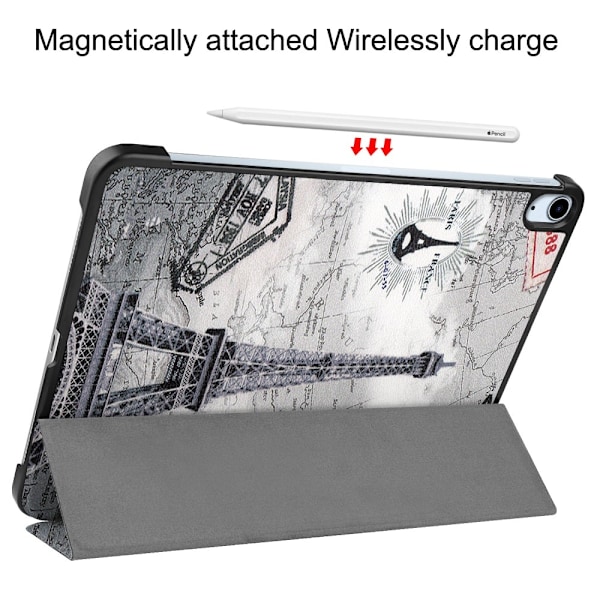 Til iPad Air 11 (2024) Etui Tre-fold Stativ Tablet Cover - Tower Multicolor