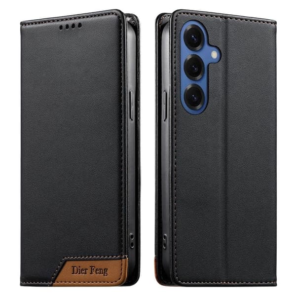 DIERFENG Til Samsung Galaxy S26 Lommebokdeksel RFID Beskyttelse Stativ - Svart Black