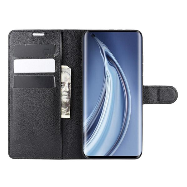 Litchi Xiaomi Mi 10/Mi 10 Pro Lommebok-deksel - Svart Black
