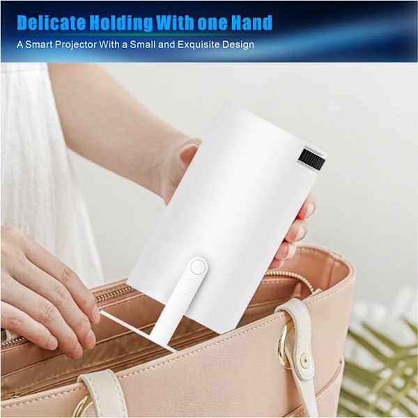 PRO-projektori Android 11.0 2.4G 5G WiFi 6 Bluetooth 5.0 1280*720P kotiteatteri White