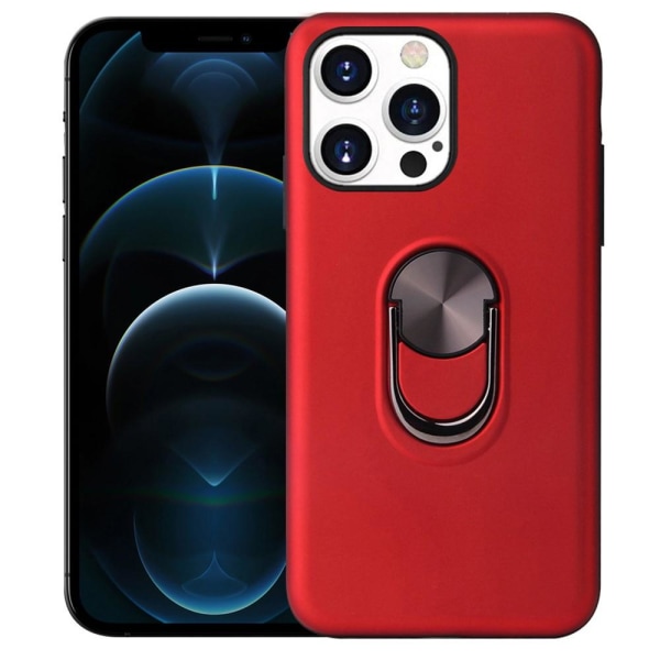 iPhone 13 Pro Max Finger Ring TPU Hybrid Case Kickstand - Red Red