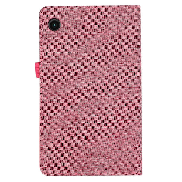 Etui for Samsung Galaxy Tab A9 Tablet med stofftekstur, folio og stativ Pink