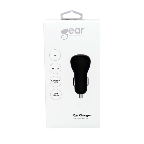 Bil lader 12/24V 1xUSB 1A Sort Black