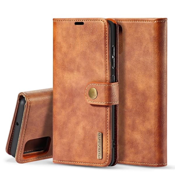 DG.MING Samsung Galaxy A51 Split Lommebok - deksel I Lær - Brun Brown