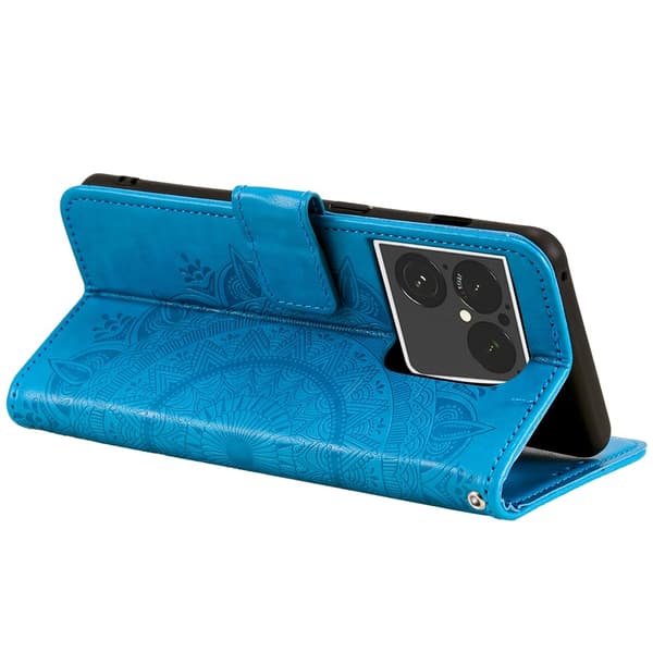 Lommebokdeksel med Stativ og Håndleddsstropp til Sony Xperia 1 VIII Blue