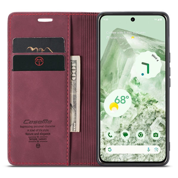 CASEME Retro Pung Taske til Pixel 8a Red