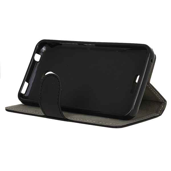 Lompakon nahkainen case Lenovo A Plus A1010:lle - musta Black