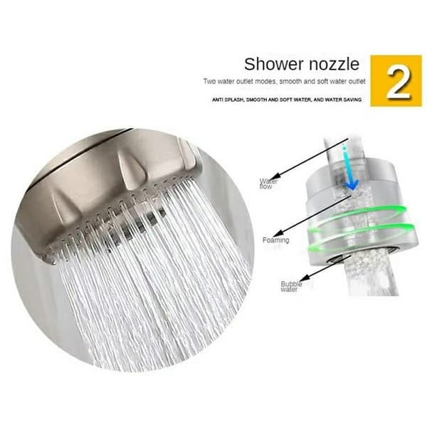 Rustfrit stål mixer varmt og koldt vand mixer 2 positioner vandhane Silver