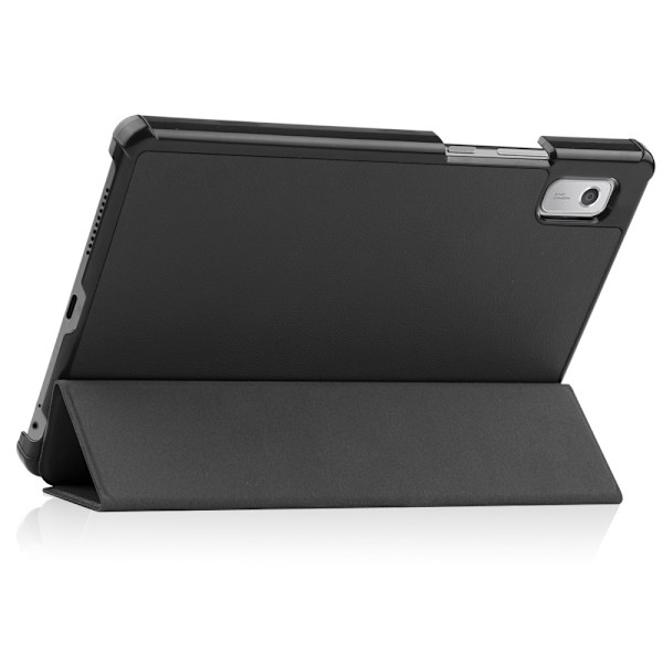 Trefoldet Stativdeksel for Lenovo Tab M9 - Svart Black