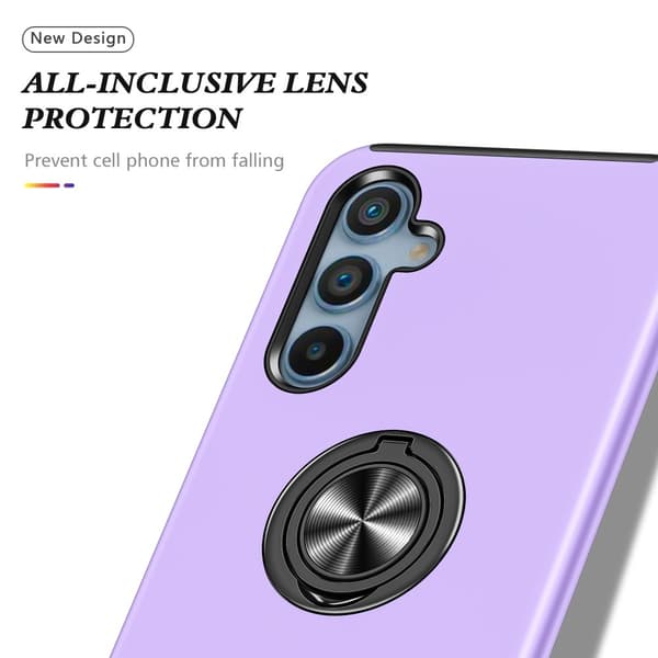 Samsung Galaxy A35 Finger Ring Stativ Hybrid Deksel Purple