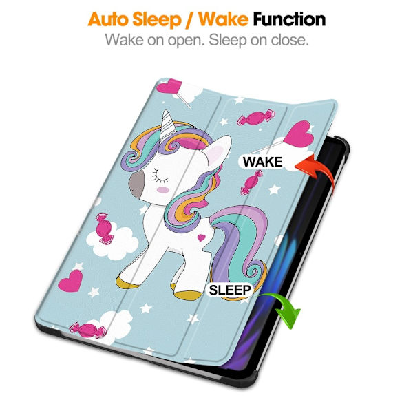 Slim Fit Cover Fodral För Xiaomi Pad 7 Auto Wake / Sleep - Unicorn Blå