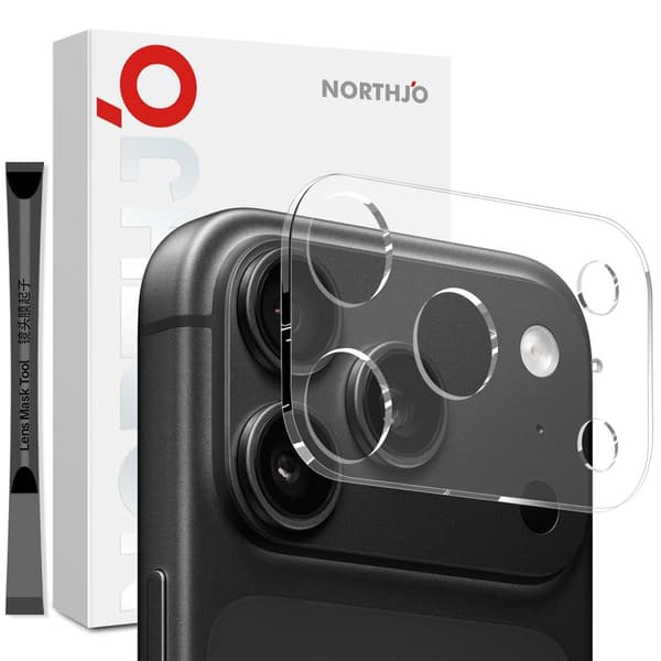 NORTHJO Kameran linssuoja iPhone 18 Pro puhelimelle Transparent