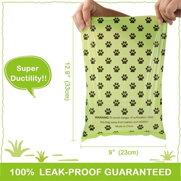 2 rolls Poop bags Dog Waste bags Poop bags with dispenser Green