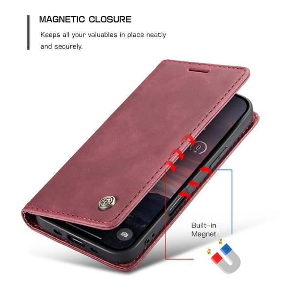CASEME Retro lompakkokotelo iPhone Air Red