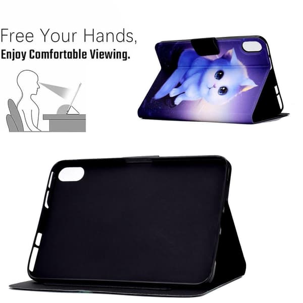 Apple iPad 10.9 2022 Sammenleggbart dekselkortholder - Katt White
