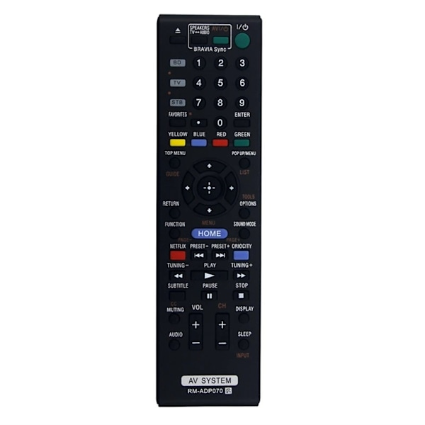 Fjernkontroll Erstatning for RM-ADP070 for Sony DVD Black