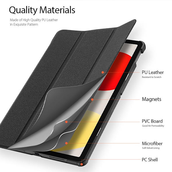 DUX DUCIS Trifoldet stativ til Xiaomi Redmi Pad SE - Sort Black