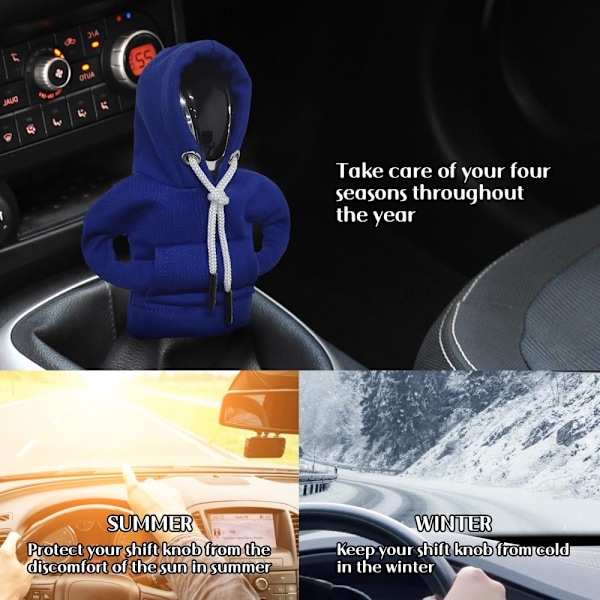 Bil Hoodie Skydd Design Dekoration Växelspak - Blå Blå