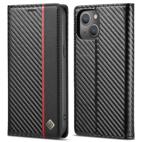 LC.IMEEKE Lommebokveske for iPhone 15 - Svart Black