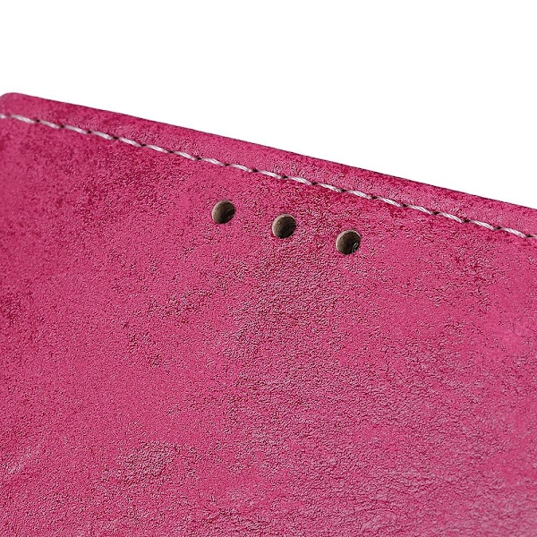 Retro Lommebok Stativ Etui for Google Pixel 6a - Rosa Pink