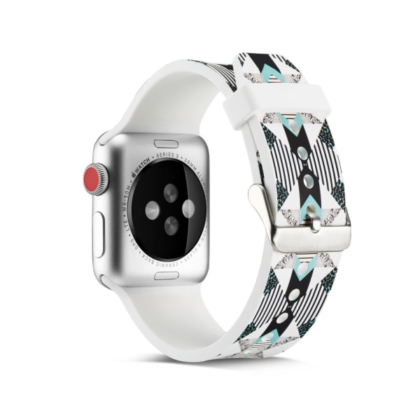 Silicone Watchband for Apple Watch 4 40mm, Series 3 / 2 / 1 38mm - Vertical Stri Multicolor