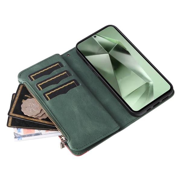 KT multifunktions - serie - 5 til Samsung Galaxy S24 FE telefonetui Green