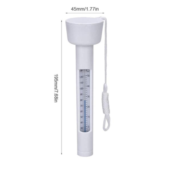 Vandtemperaturtermometer Stort flydende pooltermometer Silver