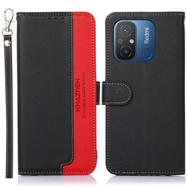 KHAZNEH Telefondeksel til Xiaomi Redmi 12C - Svart/Rød Black