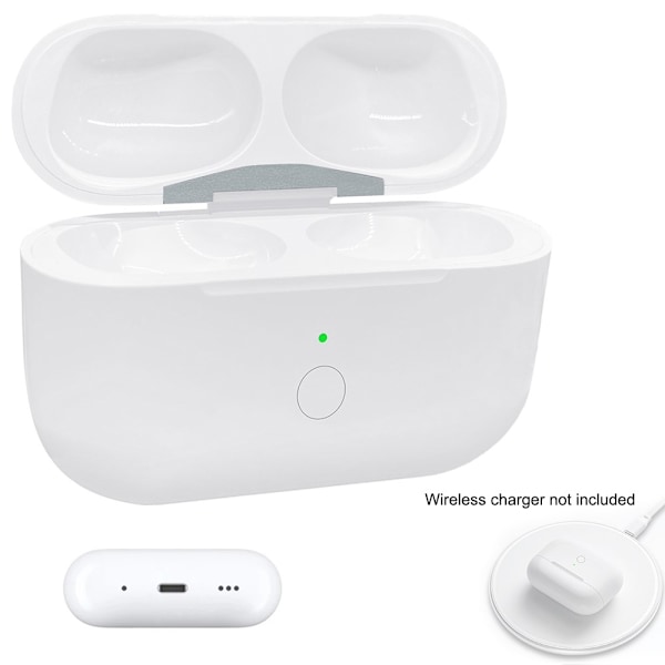 Til AirPods Pro 2 / Pro opladningsetui Indbygget 680mAh batteri trådløs opladning White
