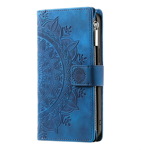 Til Google Pixel 10a Pungcover Mandala Blomstermønster - Blå Blue