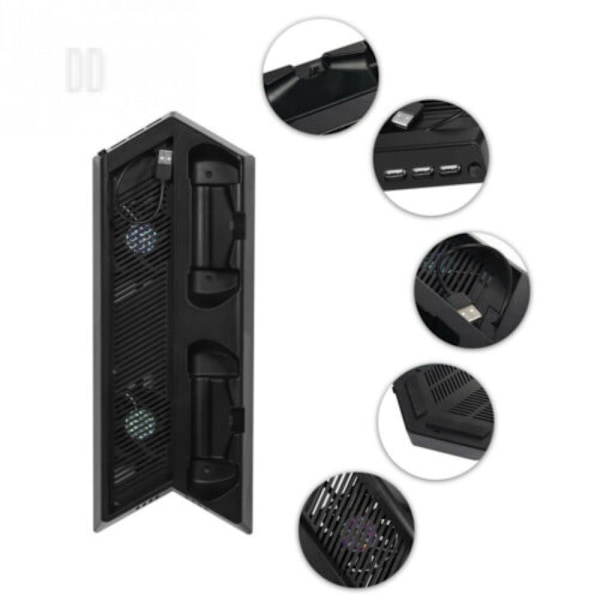 KJH PS4 Pro lataustelineen jäähdytin 4 in 1 Black