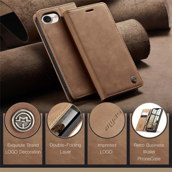CASEME pungetui til iPhone 17e / 16e Brown