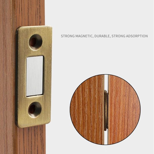 2Pcs / Set Magnetic Door Catch Drawer Cabinet Closer Adhesive Black