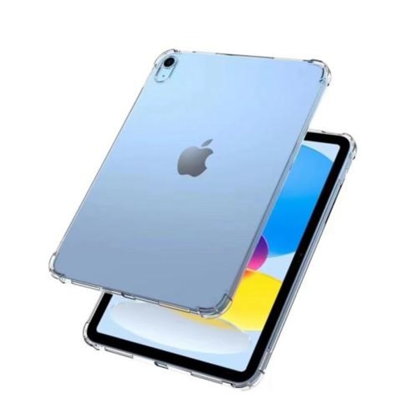 Til iPad 10.9 (2022)/iPad 10. generations blødt TPU klart tabletcover Forstærket 4 hjørner Stødabsorberende bagkasse Transparent