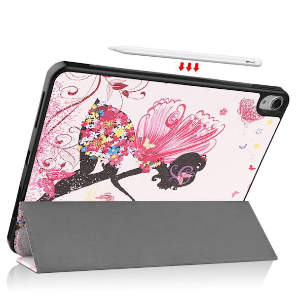 Apple iPad Air (2020) (2022) Slim fit tri-fold fodral - Beautiful Girl multifärg
