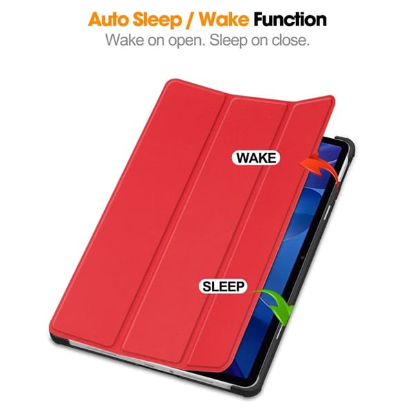 For Xiaomi Redmi Pad 2 Etui Støtsikkert Stativdeksel for Nettbrett Red
