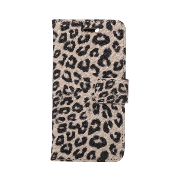 iPhone 7/iPhone 8/SE Lommebok-deksel/Deksel Leopard Grå - Svart Black