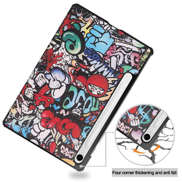 Trifoldet stativ Smart Taske til Samsung Galaxy Tab S10 Lite / S10 FE / S9 FE Multicolor